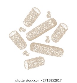 Ilustração de vetor Logotipo arte de linha Peixe Palito Peixe Dedos isolados