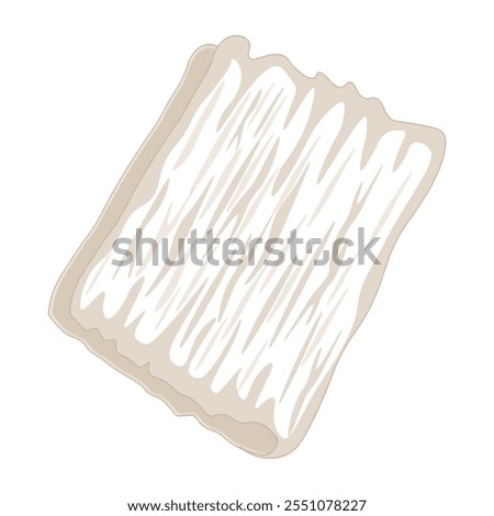 Vector Illustration Logo line art Dry tofu skin or dried Yuba