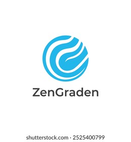 A vector illustration logo minimalist circle icon wellness brand