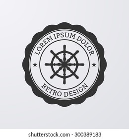 Vector illustration. Logo nautical theme.