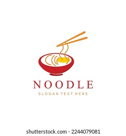 Vector illustration logo of noodles, ramen, spaghetti and pasta.