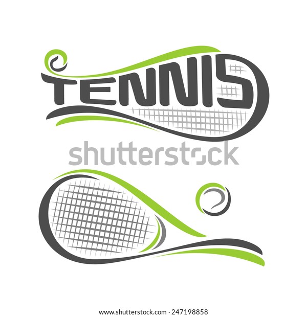 Vector Illustration Logo Rackets Lawn Tennis Stock Vector (Royalty Free