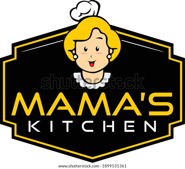 Vector Illustration Logo Restaurant Mama Kitchen Stock Vector (Royalty