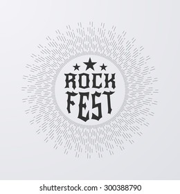 Vector Illustration. Logo Rock Fest.