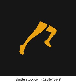 vector illustration logo of running man
