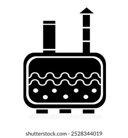 Vector illustration, logo, septic tank icon. Isolated on a white background.
