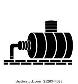 Vector illustration, logo, septic tank icon. Isolated on a white background.