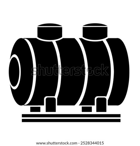 Vector illustration, logo, septic tank icon. Isolated on a white background.