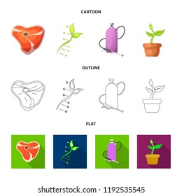 Vector illustration of  and  logo. Set of  and  vector icon for stock.