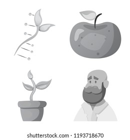 Vector illustration of  and  logo. Set of  and  vector icon for stock.