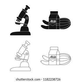 Vector illustration of  and  logo. Set of  and  stock symbol for web.