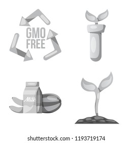 Vector illustration of  and  logo. Set of  and  stock vector illustration.
