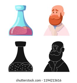 Vector illustration of  and  logo. Set of  and  stock vector illustration.