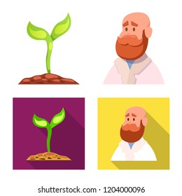 Vector illustration of  and  logo. Set of  and  stock symbol for web.