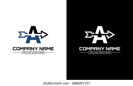 Vector illustration of A logo shape arrow graphic