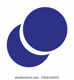 vector illustration of a logo in the shape of a bottle with a lid, or can be seen as a main moon and crescent moon