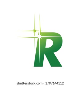 Logo de ilustración vectorial de Shine y letra limpia SRMonograma inicial
