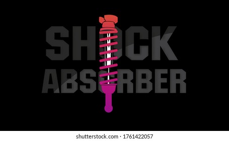 A vector illustration for logo Shock absorber