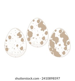 Vector illustration Logo Simple line art of quail egg