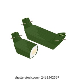 Vector Illustration logo sliced ​​and whole lemper ayam 