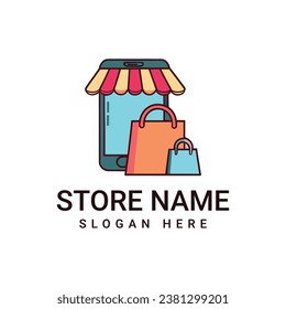 A vector illustration of a logo for a store specializing in phones and phone accessories