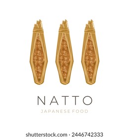 Vector Illustration Logo Straw Natto