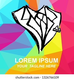 Vector Illustration Logo of Suit Uniform for Fashion with Geometric Polygon Background for Isolated Graphic Design Outline, Sign, Symbol and more