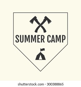 Vector illustration. logo summer camp.