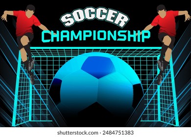 Vector illustration, logo, symbol of football sport.