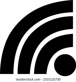 Vector illustration of logo, symbol or icon of wi-fi connected