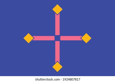 Vector illustration of logo template, letter i, cross of faith, which blends with three pillars to form a monument. 4000x6000 pixel perfect.