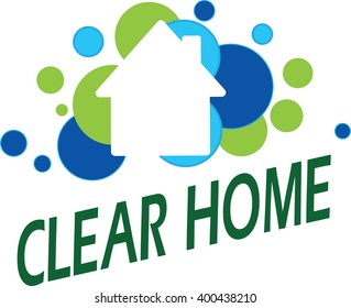 Vector illustration logo template on theme "clear home".
