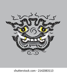 Vector illustration, logo, Thai giant symbol. on a gray background.