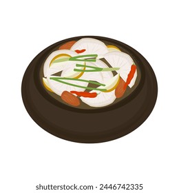 Vector Illustration Logo Traditional Korean Food Dongchimi