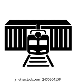 Vektor-Illustration, Logo, Zug-Symbol, Eisenbahn. 