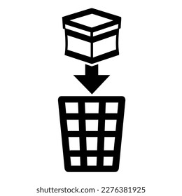 Vector illustration, logo, trash can icon Isolated on a white background.