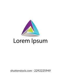 Vector illustration logo with triangle shape