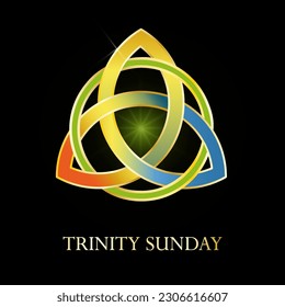 Vector illustration of a logo for Trinity Sunday.