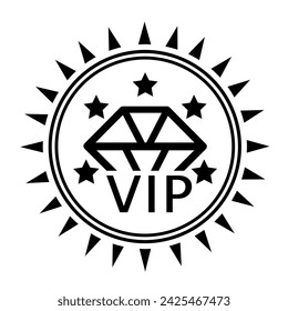 Vector illustration, logo, vip icon. Highlighted on a white background.