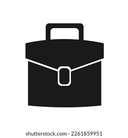 Vektorgrafik, Logo, Web-Symbol einer Aktentasche, Tasche. Einzeln auf weißem Hintergrund.