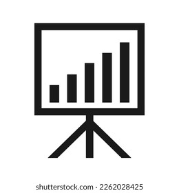 Vector illustration, logo, web icon . Growth chart. Isolated on a white background.