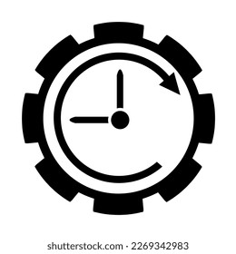 Ilustración vectorial, logotipo, reloj de iconos web, reloj despertador. Diseño plano. Aislado sobre un fondo blanco.	
