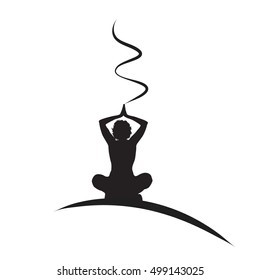 Vector Illustration of a logo woman on a white background.