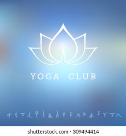 Vector illustration of Logo for a yoga studio