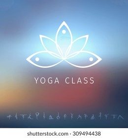 Vector illustration of Logo for a yoga studio