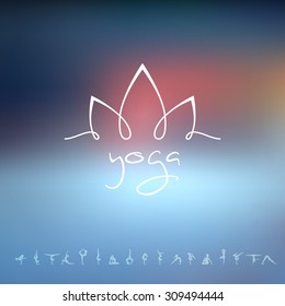 Vector illustration of Logo for a yoga studio