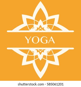 Vector illustration of logo for yoga studio or meditation class. 