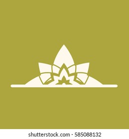 Vector illustration of logo for yoga studio or meditation class. 