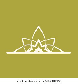 Vector illustration of logo for yoga studio or meditation class. 