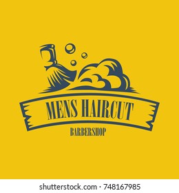 Vector illustration of logotype for barbershop.